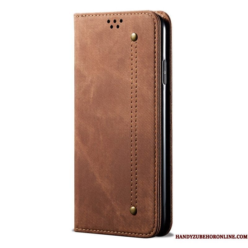 Bescherming Hoesje voor Huawei P60 Pro Folio-hoesje Jeansstof