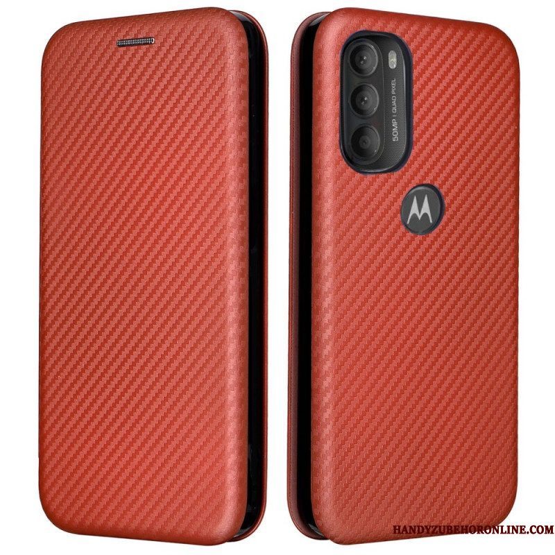 Bescherming Hoesje voor Moto G71 5G Folio-hoesje Gekleurde Koolstofsilicone