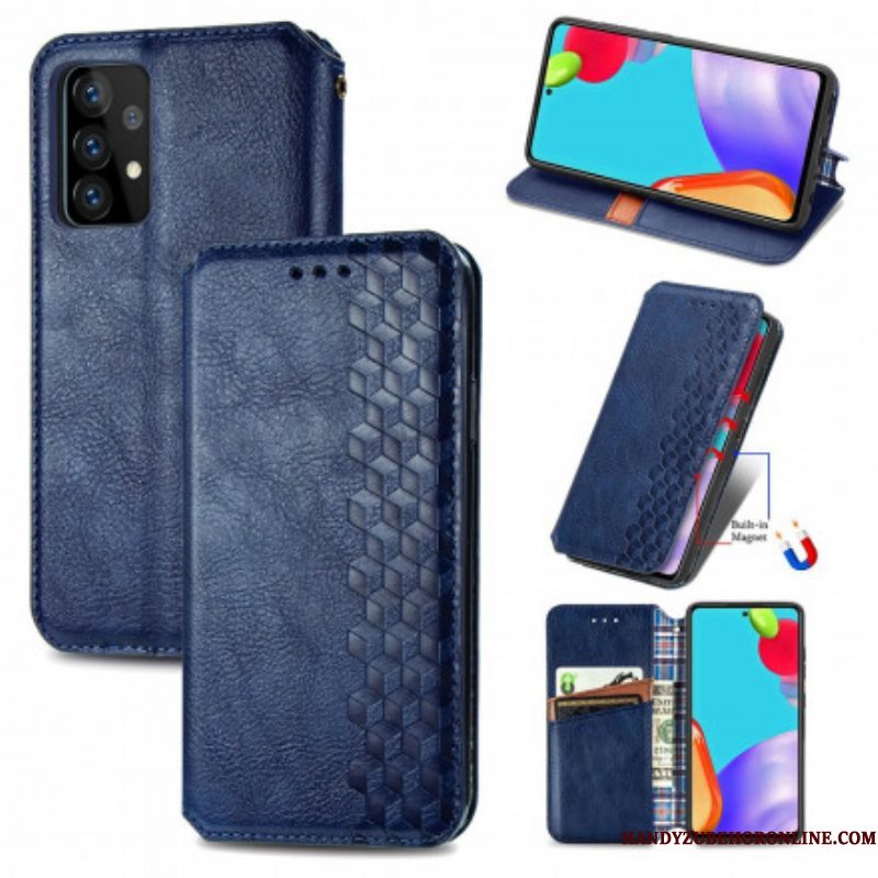 Bescherming Hoesje voor Samsung Galaxy A52 4G / A52 5G / A52s 5G Folio-hoesje Leereffect Diamanttextuur