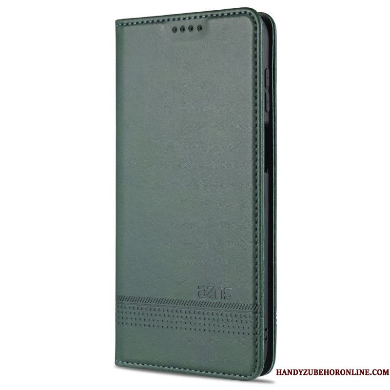 Bescherming Hoesje voor Samsung Galaxy M32 Folio-hoesje Azns Leerstyling