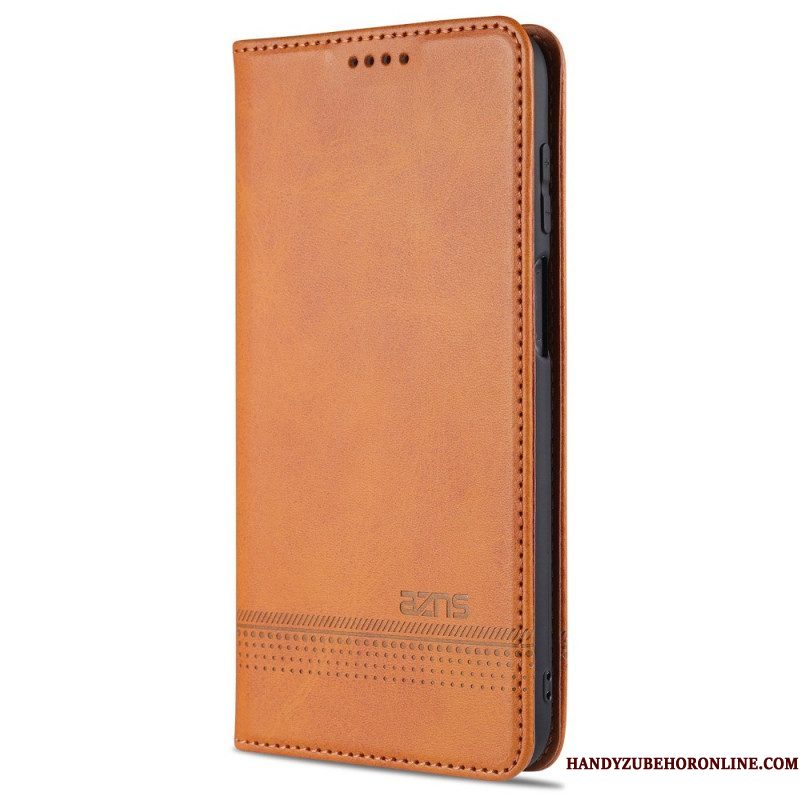 Bescherming Hoesje voor Samsung Galaxy M32 Folio-hoesje Azns Leerstyling