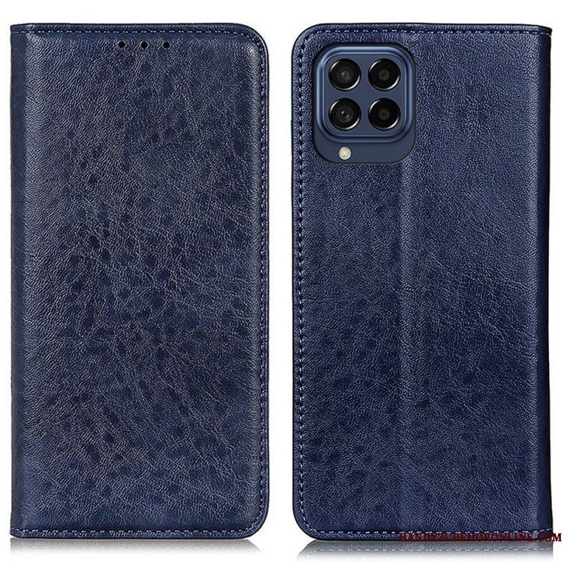 Bescherming Hoesje voor Samsung Galaxy M53 5G Folio-hoesje Leer Textuur