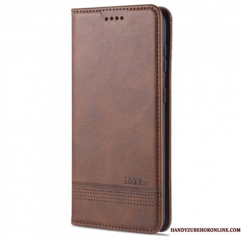 Bescherming Hoesje voor Samsung Galaxy S21 5G Folio-hoesje Azns Leerstyling