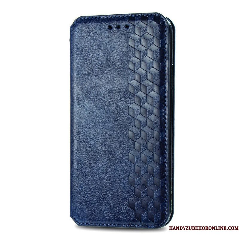 Bescherming Hoesje voor Samsung Galaxy S21 FE Folio-hoesje Leereffect Diamanttextuur