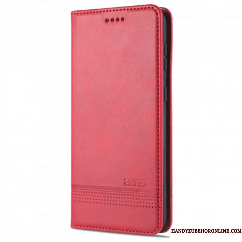 Bescherming Hoesje voor Samsung Galaxy S21 Ultra 5G Folio-hoesje Azns Leerstyling