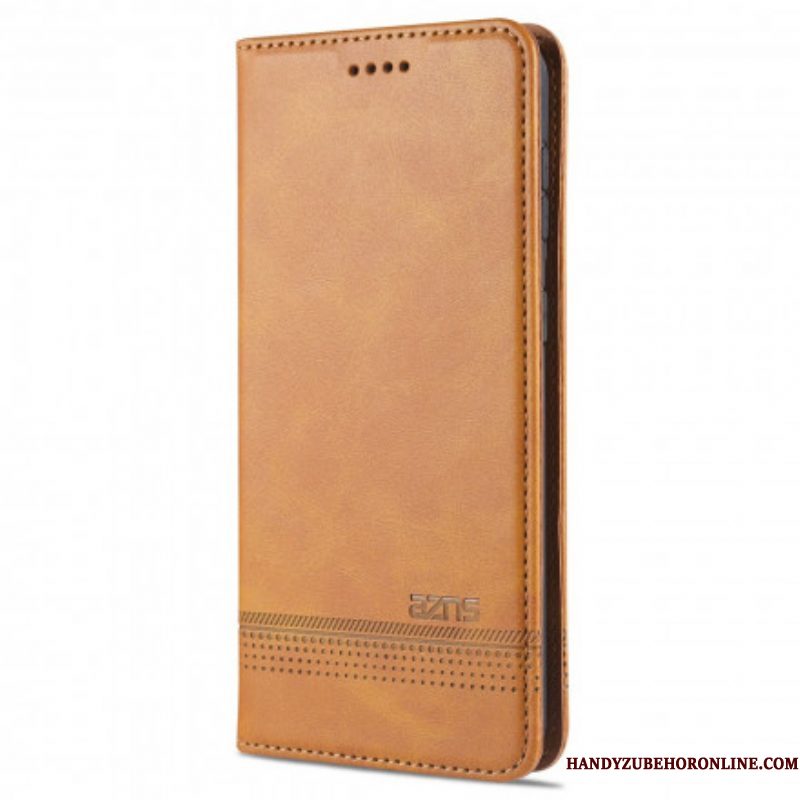 Bescherming Hoesje voor Samsung Galaxy S21 Ultra 5G Folio-hoesje Azns Leerstyling