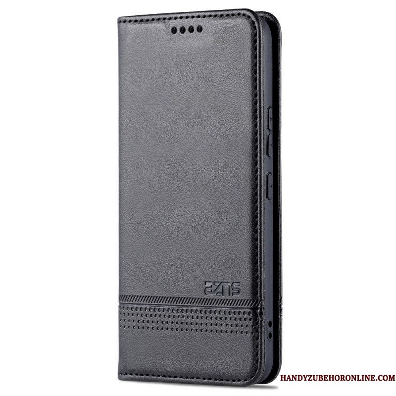 Bescherming Hoesje voor Samsung Galaxy S22 5G Folio-hoesje Azns Leerstyling