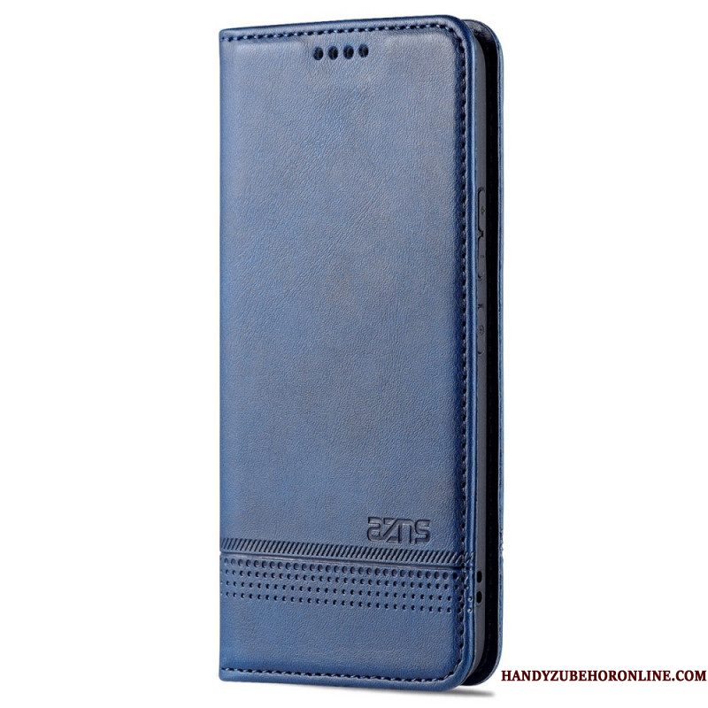 Bescherming Hoesje voor Samsung Galaxy S22 5G Folio-hoesje Azns Leerstyling