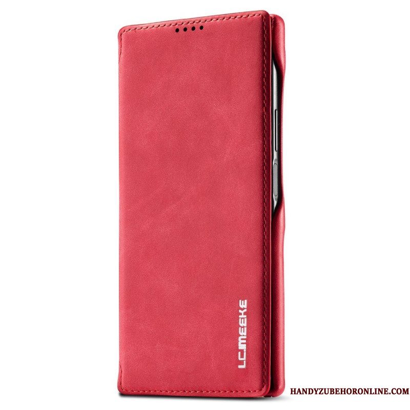 Bescherming Hoesje voor Samsung Galaxy S23 Ultra 5G Folio-hoesje Ledereffect Lc.imeeke Ledereffect