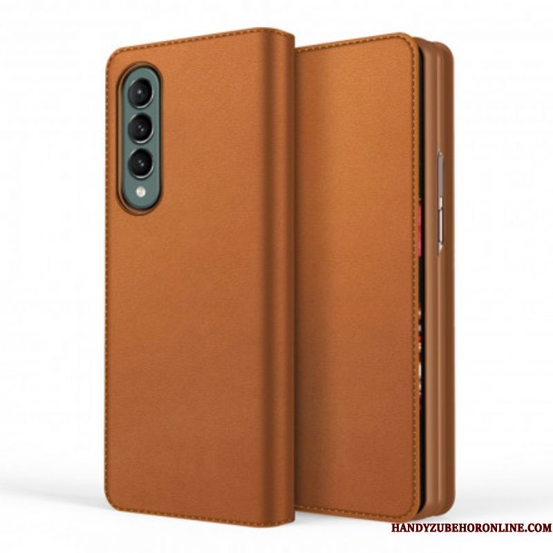 Bescherming Hoesje voor Samsung Galaxy Z Fold 3 5G Folio-hoesje Skin-touch Splitleer