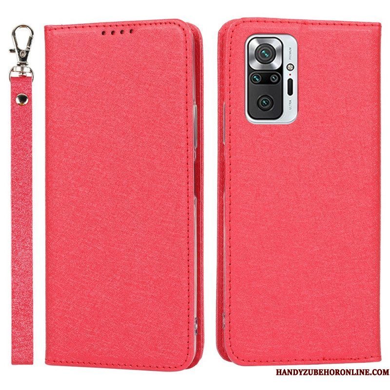 Bescherming Hoesje voor Xiaomi Redmi Note 10 Pro Folio-hoesje Zachte Lederen Stijl Met Riem