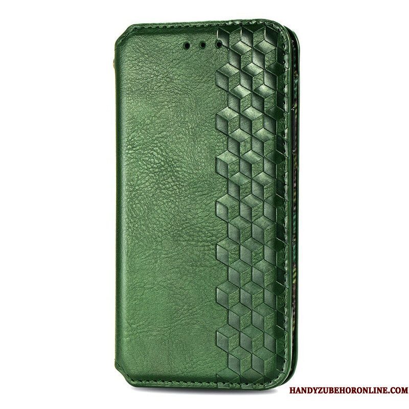 Bescherming Hoesje voor iPhone 13 Mini Folio-hoesje Leereffect Diamanttextuur