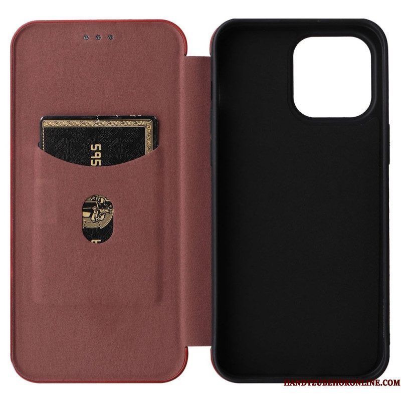 Bescherming Hoesje voor iPhone 14 Pro Folio-hoesje Gekleurde Koolstofvezel