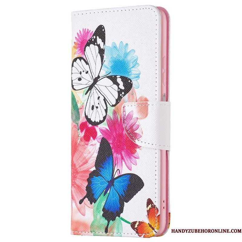 Flip Case voor Samsung Galaxy M53 5G Vlinders Vlinders