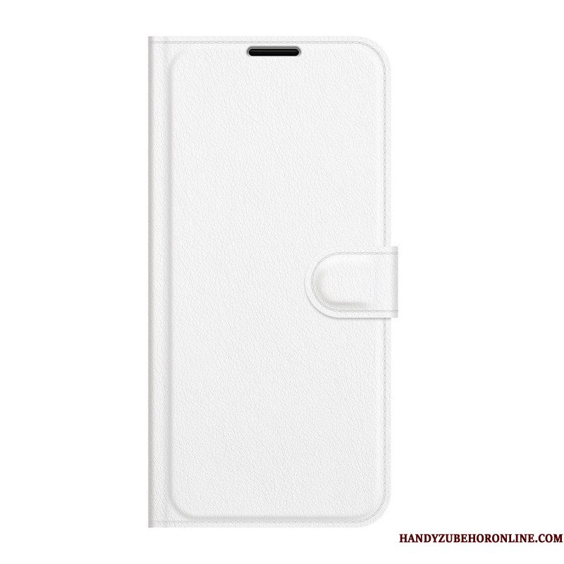 Flip Case voor Samsung Galaxy S22 5G Klassiek Litchi-leereffect