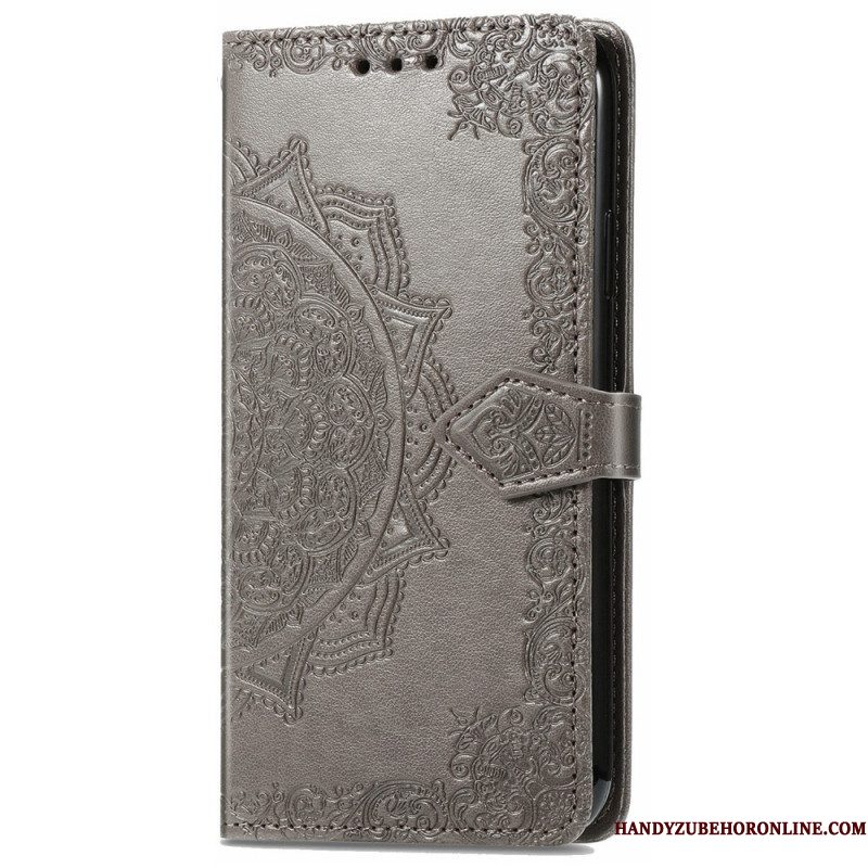 Flip Case voor Samsung Galaxy S22 Ultra 5G Mandala Middeleeuwen