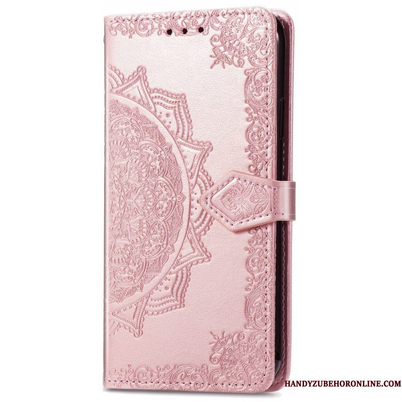 Flip Case voor Samsung Galaxy S22 Ultra 5G Mandala Middeleeuwen