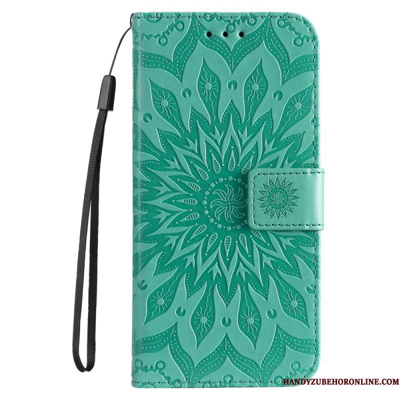 Flip Case voor Samsung Galaxy S22 Ultra 5G Zonnebloem