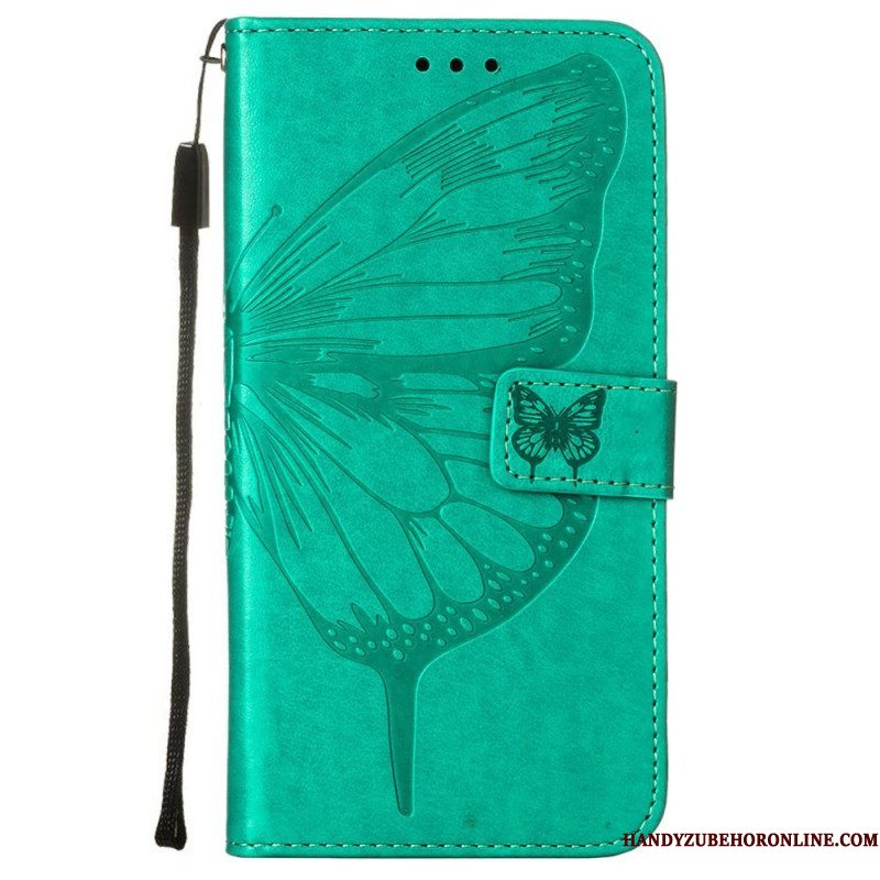 Flip Case voor Samsung Galaxy S23 5G Vlinderontwerp Met Sleutelkoord