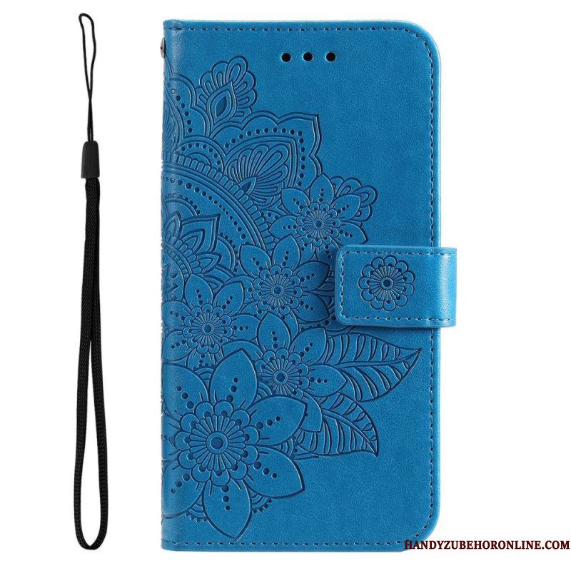 Flip Case voor Samsung Galaxy S23 Plus 5G Met Ketting Strakke Mandala