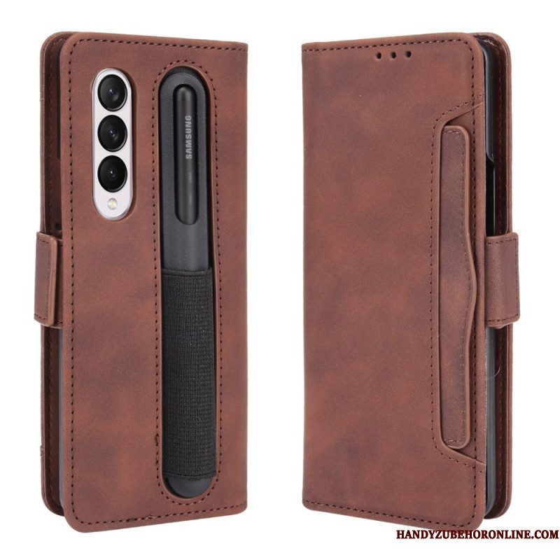 Flip Case voor Samsung Galaxy Z Fold 3 5G Eersteklas Stylushouder