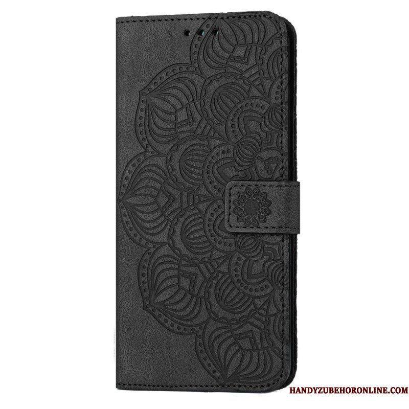 Flip Case voor Xiaomi 12T / 12T Pro Met Ketting Barokke Mandala Met Bandjes