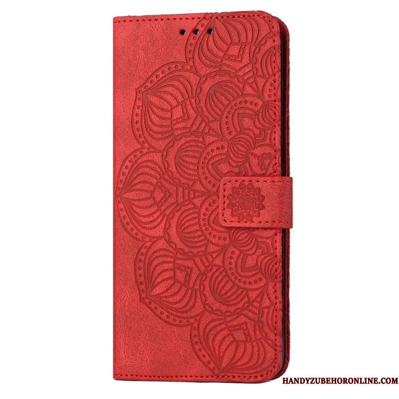 Flip Case voor Xiaomi 12T / 12T Pro Met Ketting Barokke Mandala Met Bandjes