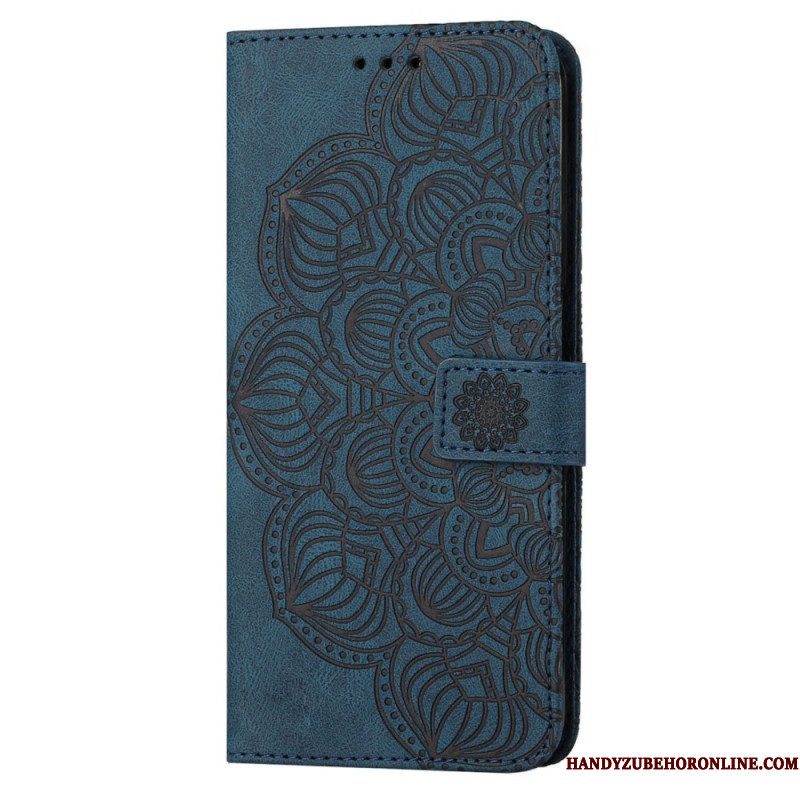 Flip Case voor Xiaomi 12T / 12T Pro Met Ketting Barokke Mandala Met Bandjes