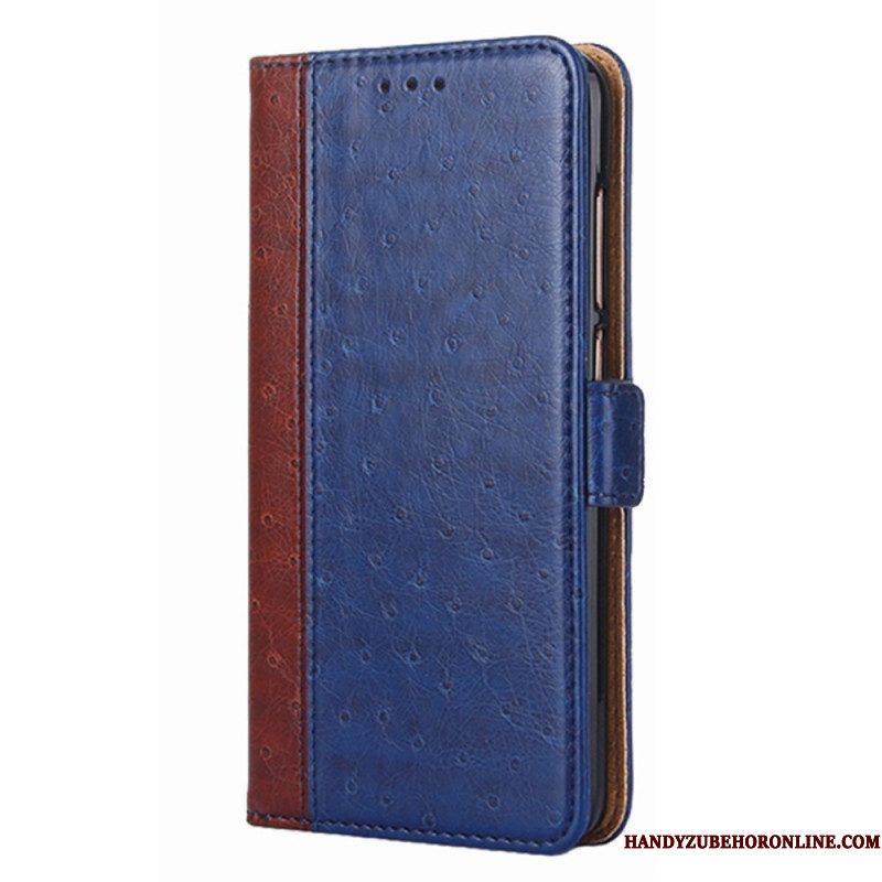 Flip Case voor Xiaomi Redmi Note 11 Pro / 11 Pro 5G Struisvogel Huidtextuur