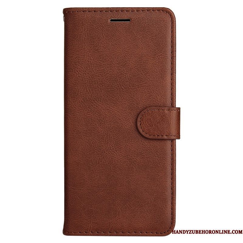 Flip Case voor Xiaomi Redmi Note 12 5G Met Ketting Effen Met Bandje