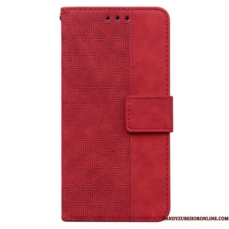 Flip Case voor Xiaomi Redmi Note 12 5G Met Ketting Patroon Met Bandjes