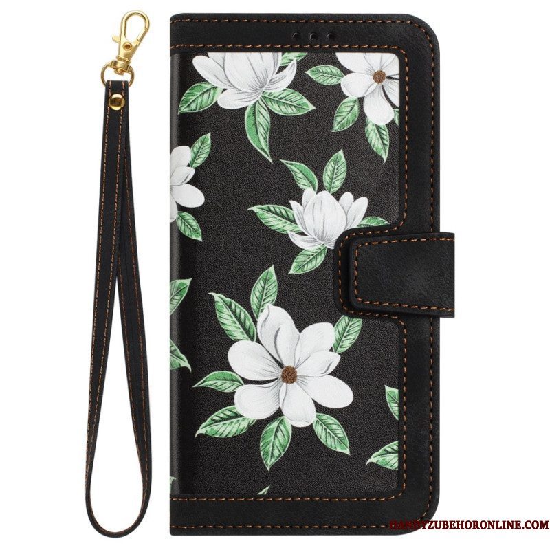 Flip Case voor iPhone 15 Plus Luxe Bloemen