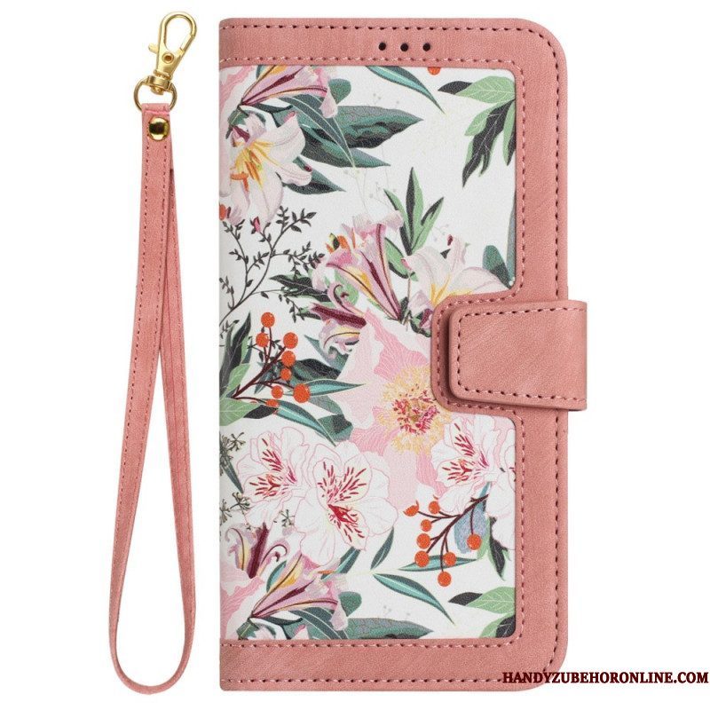 Flip Case voor iPhone 15 Plus Luxe Bloemen