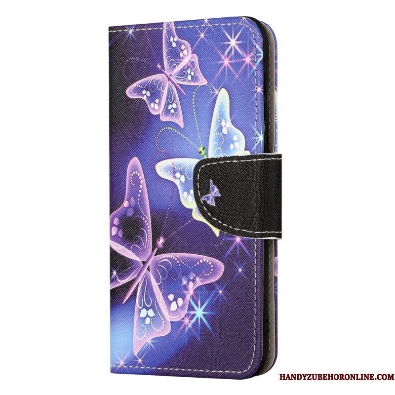 Flip Case voor iPhone 15 Vlinders