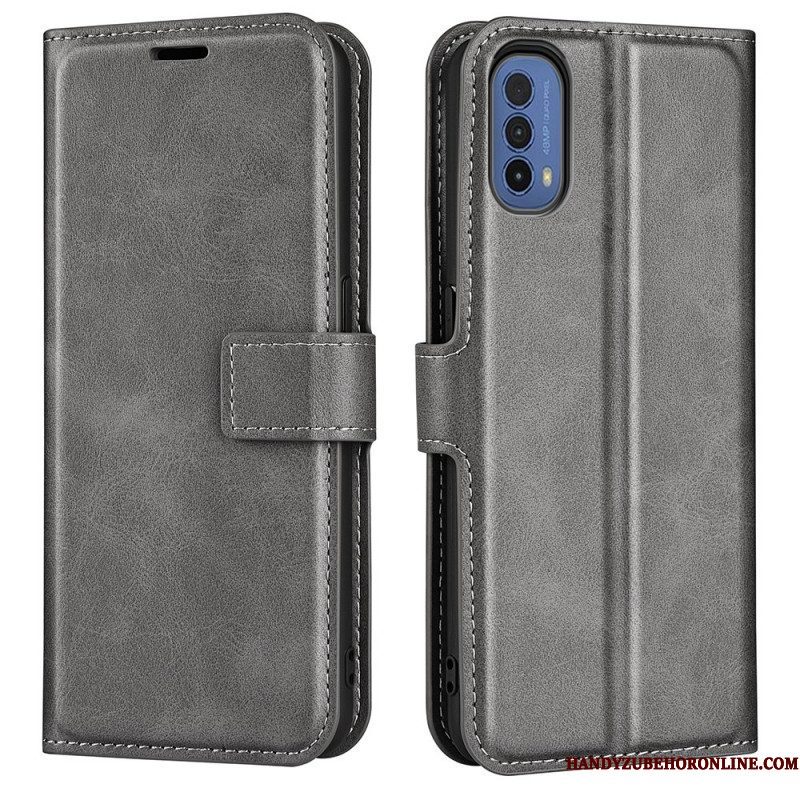 Folio-hoesje voor Moto E40 / E30 / E20 Slank Extreem Leereffect