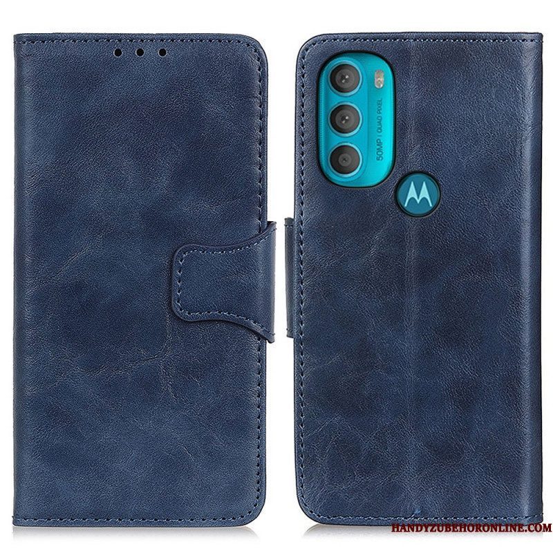 Folio-hoesje voor Moto G71 5G Flip Case Dubbelzijdige Magnetische Flap