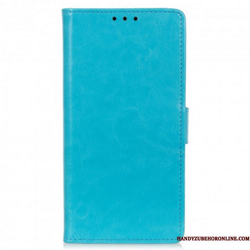 Folio-hoesje voor Motorola Edge 20 Pro Eenvoudig Glanzend Leereffect