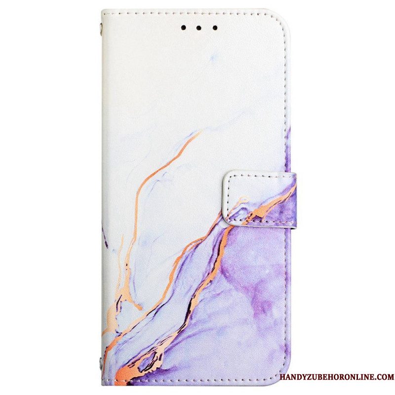 Folio-hoesje voor Samsung Galaxy A13 Met Ketting Imitatie Lakleer