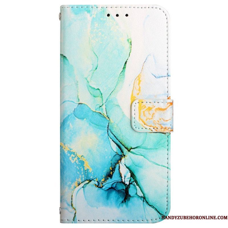 Folio-hoesje voor Samsung Galaxy A13 Met Ketting Imitatie Lakleer