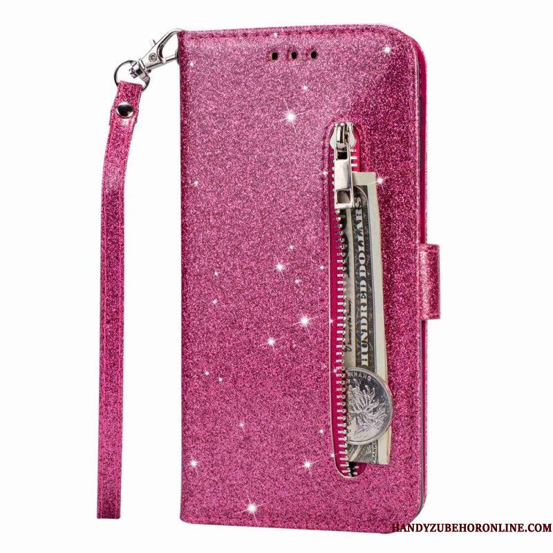 Folio-hoesje voor Samsung Galaxy A54 5G Glitter Portemonnee