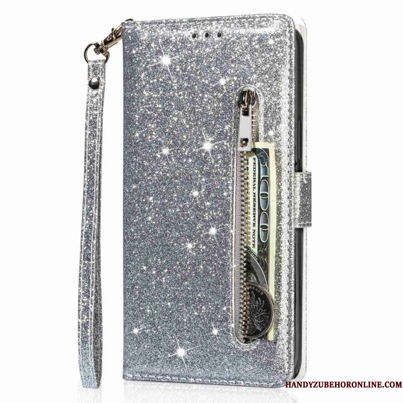 Folio-hoesje voor Samsung Galaxy A54 5G Glitter Portemonnee