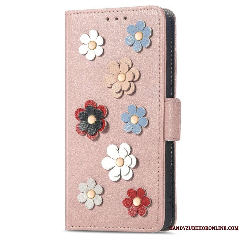 Folio-hoesje voor Samsung Galaxy M13 3d Bloemen