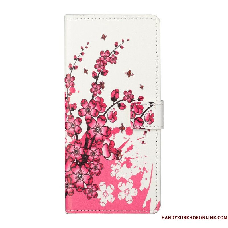 Folio-hoesje voor Samsung Galaxy S21 5G Tropische Bloemen