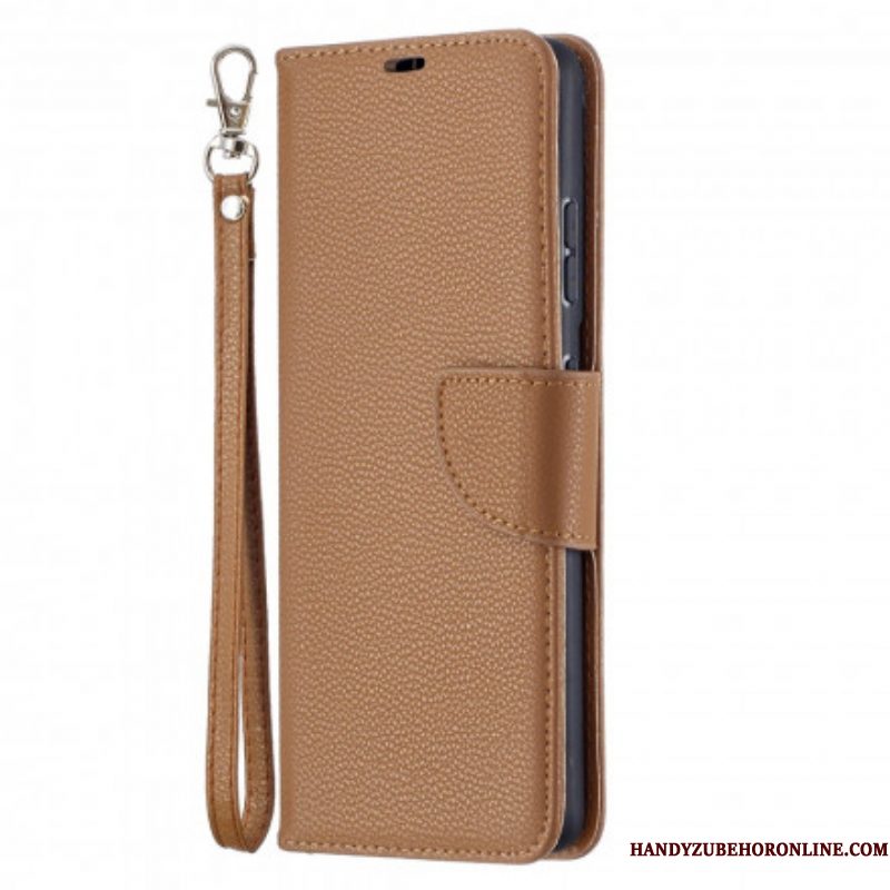 Folio-hoesje voor Samsung Galaxy S21 Ultra 5G Flip Case Lychee Rabat Schuin