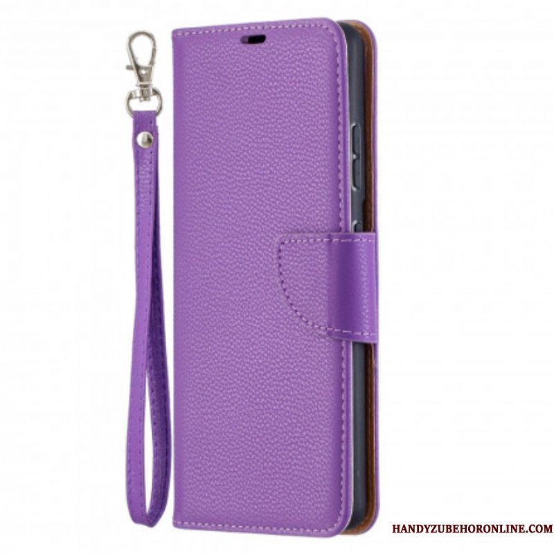 Folio-hoesje voor Samsung Galaxy S21 Ultra 5G Flip Case Lychee Rabat Schuin