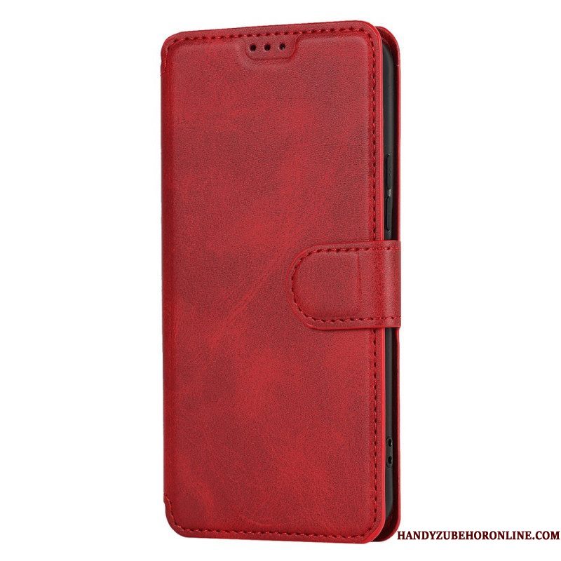 Folio-hoesje voor Samsung Galaxy S22 5G Mat Vintage Leereffect