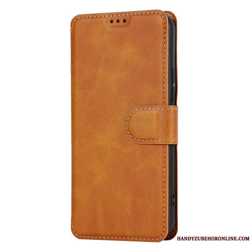 Folio-hoesje voor Samsung Galaxy S22 5G Mat Vintage Leereffect