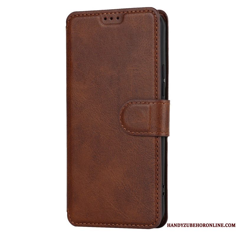 Folio-hoesje voor Samsung Galaxy S22 5G Mat Vintage Leereffect