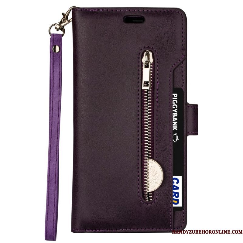 Folio-hoesje voor Samsung Galaxy S22 5G Portemonnee & Lanyard