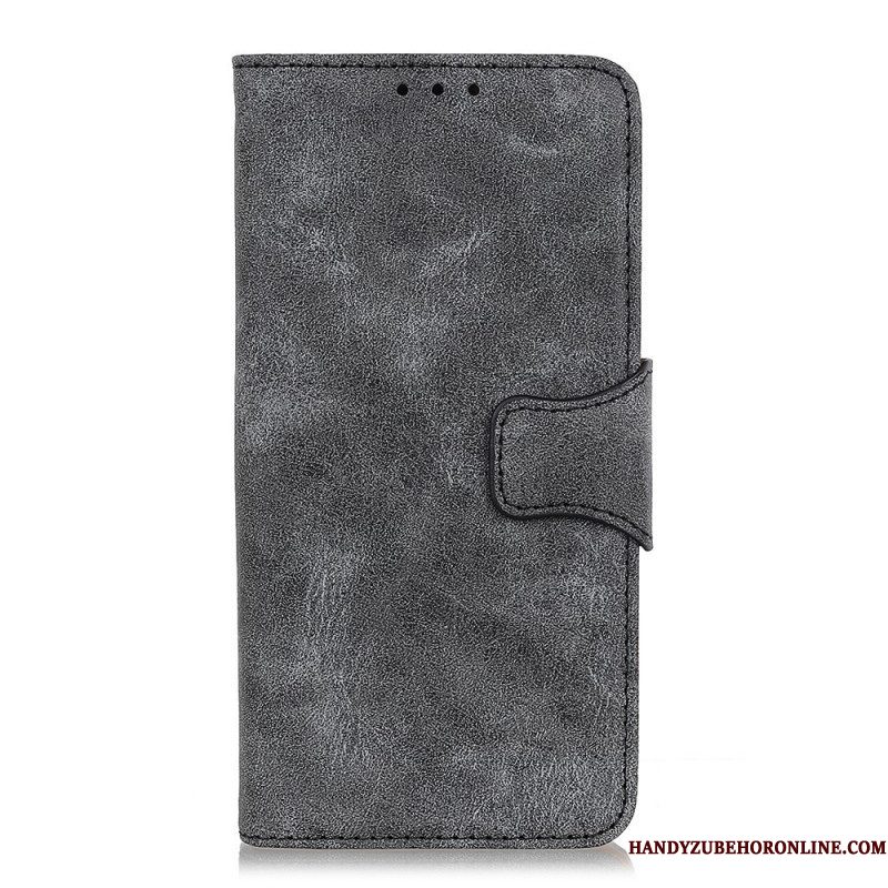 Folio-hoesje voor Samsung Galaxy S22 5G Vintage Gespleten Leer